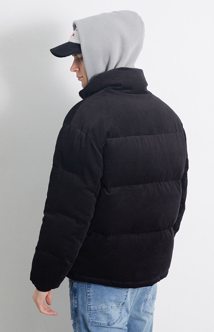 Black corduroy puffer hotsell