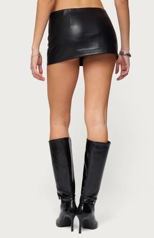 Viki Faux Leather Mini Skort image number 3