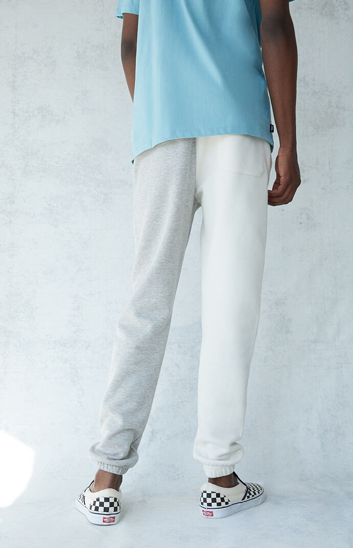 Gray & White Basic Fleece Sweatpants