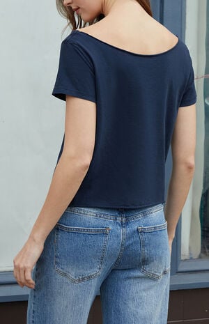 Navy 44 Robyn Off-The-Shoulder Top image number 4