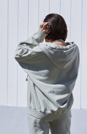 John Galt Pale Green Full Zip Hoodie | PacSun