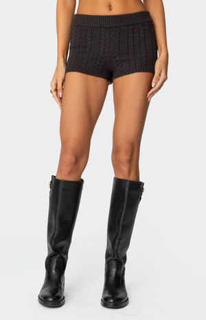 Avey Cable Knit Shorts image number 2