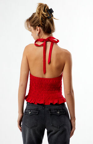 Liz Smocked Halter Top image number 3