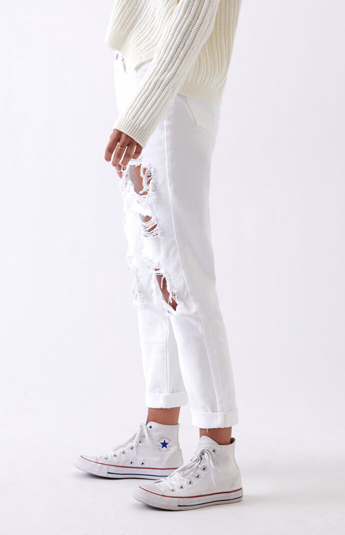 pacsun white ripped jeans