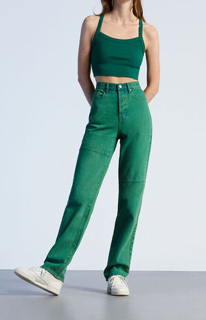 Eco Green Dad Jeans image number 2