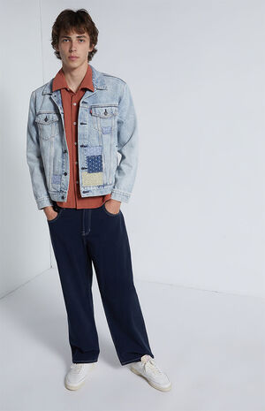 Patchwork Denim Trucker Jacket image number 4