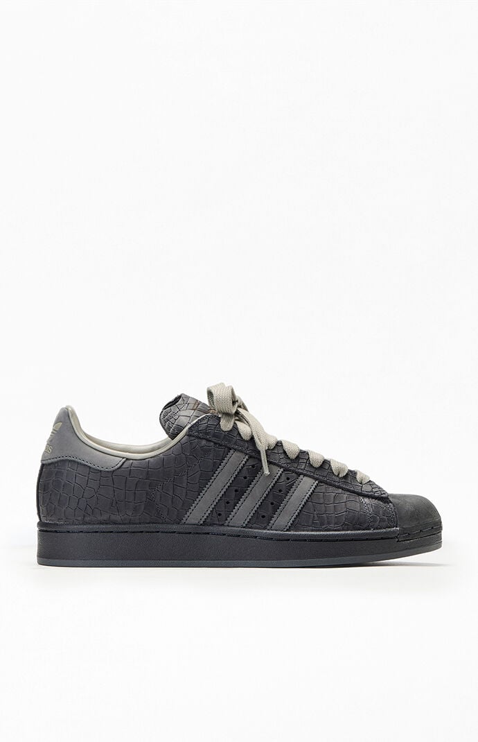 adidas Black & Gray Superstar II Shoes