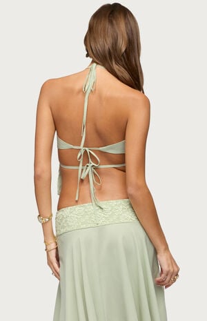 Evia Lacey Backless Halter Top image number 3