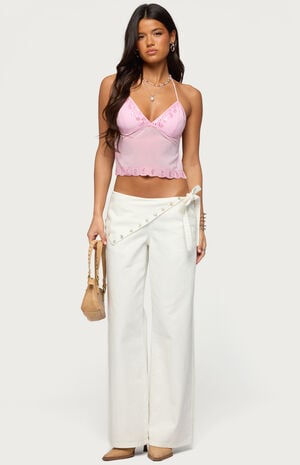 Allise Backless Sequin Halter Top image number 5