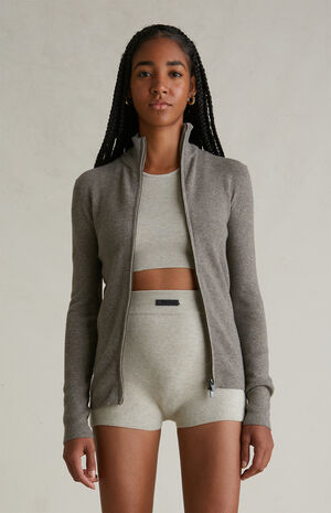 Women's Homestead Heather Ribbed Track Jacket image number 2