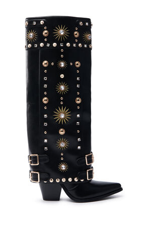 Women's Mahmoud Black Sunburst Foldover Boots image number 1