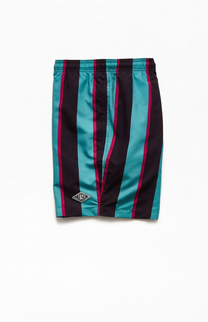 Navy Teal 17" Swim Trunks