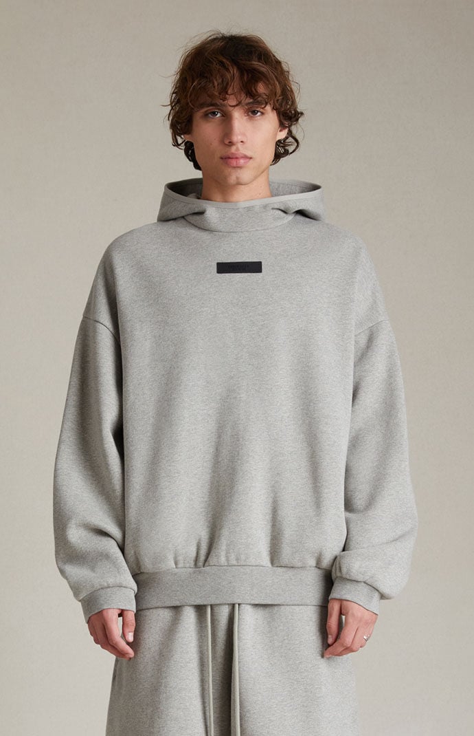 Fear of God Essentials Dark Heather Oatmeal Hoodie PacSun