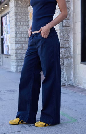 Blue Frankie Low Rise Baggy Pants image number 3