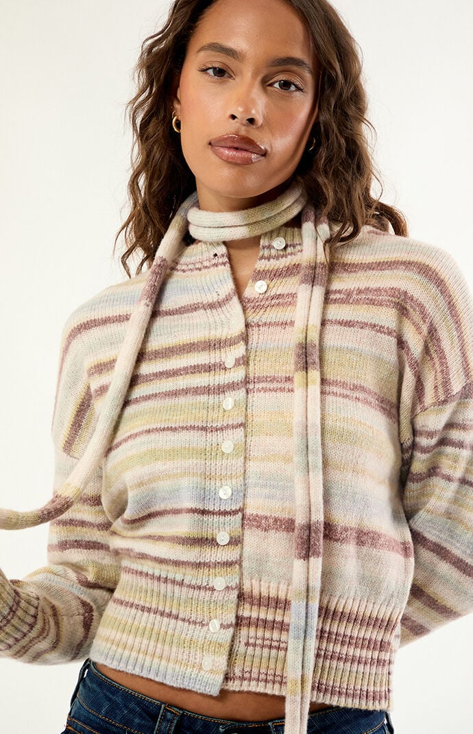 Daisy Street Women's Daydream Striped Cardigan In Multi