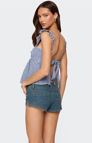 Jenson Backless Gingham Top image number 4