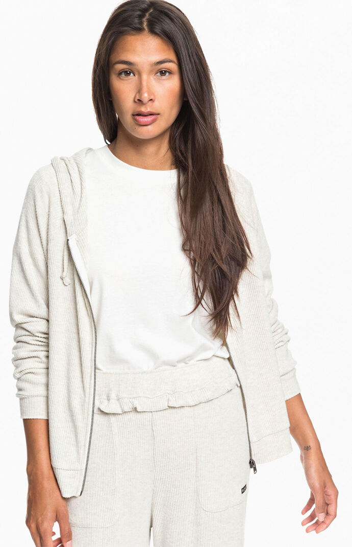 Like A Dream Ribbed Zip-Up Hoodie