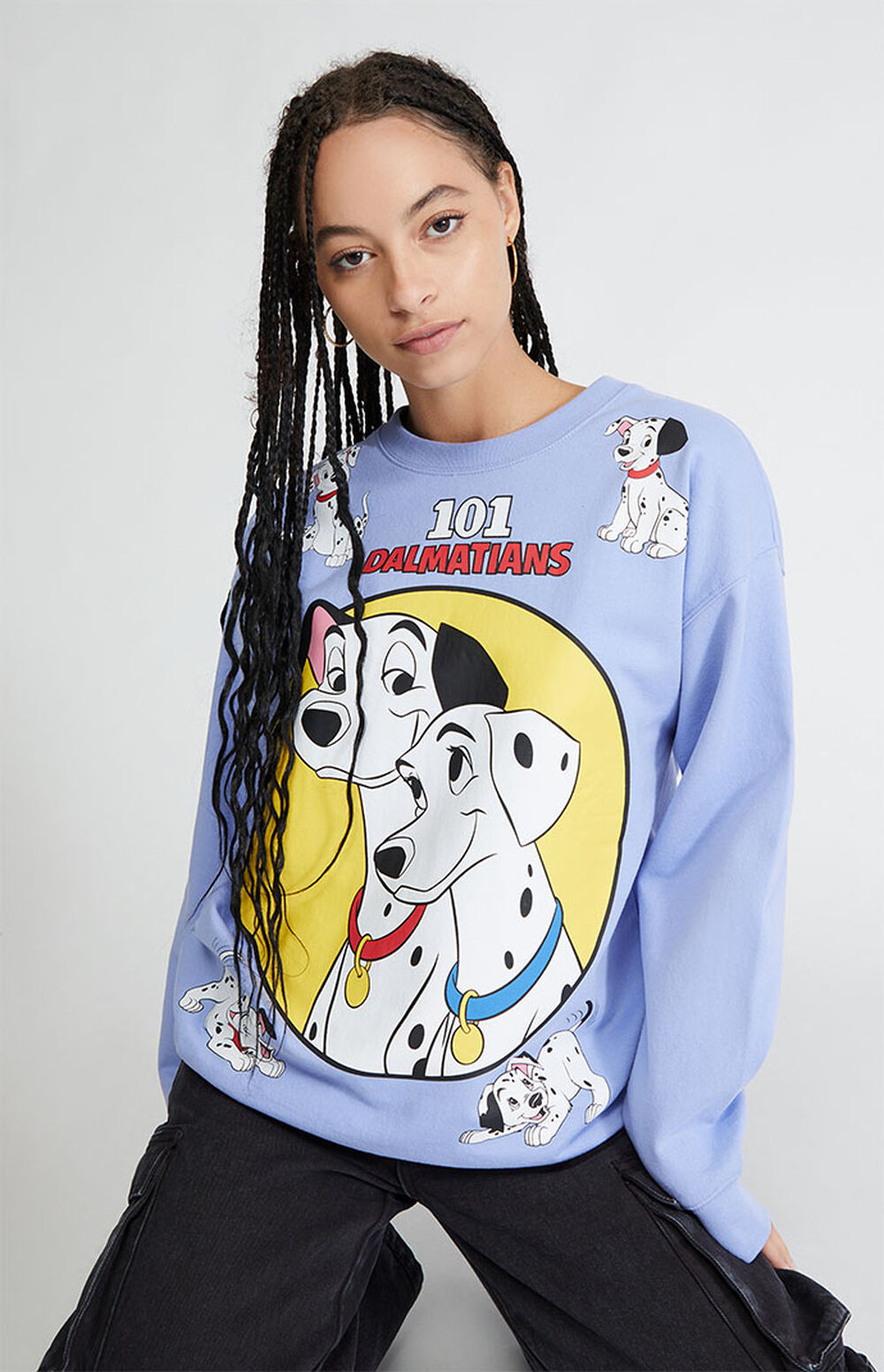 Cute Dalmation Print Pink Sweatshirt