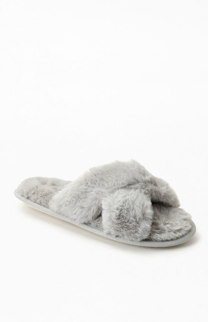 gray slippers