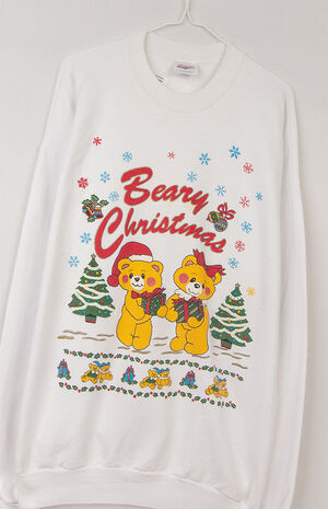Upcycled Beary Christmas Sweatshirt image number 2