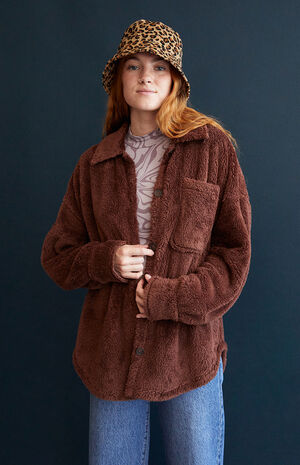 Homecoming Sherpa Button Down Shacket image number 1