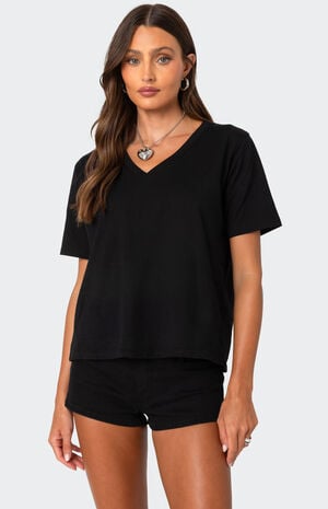 Loose Fit v Neck T-Shirt image number 1