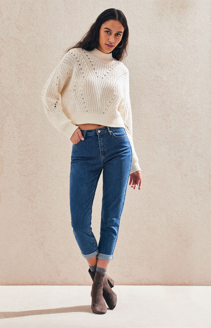blue mum jeans