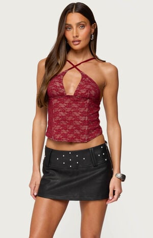 Tyra Crisscross Lace Boned Top image number 1