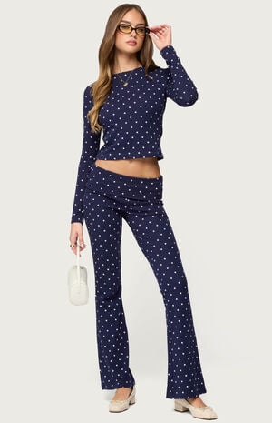 Daliya Polka Dot Long Sleeve Top image number 5