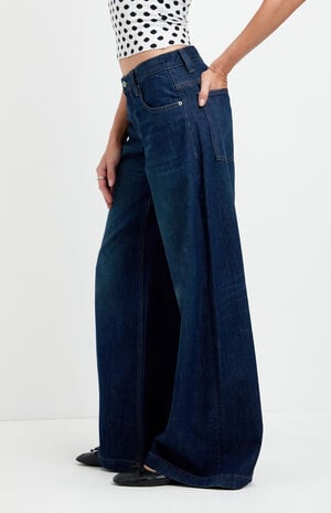Sloane Low Rise Ultra Baggy Jeans Dark Blue image number 3