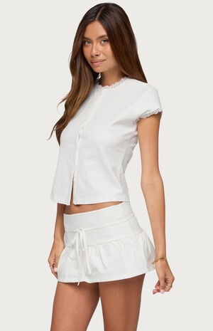Yelena Lacey Button Up Top image number 2