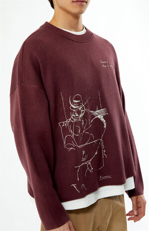 x PacSun Man at a Caf&eacute; Table Paris Cropped Sweater image number 2