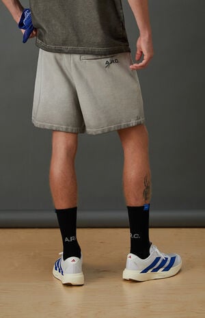 Active Gray Vintage Wash Heavyweight Fleece Sweat Shorts image number 4