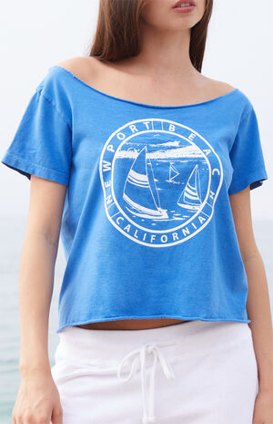 Blue Robyn Newport Beach Off-The-Shoulder Top image number 2