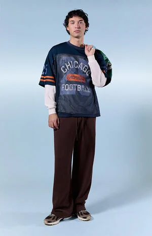 Brown Fleece Extreme Baggy Sweatpants image number 1