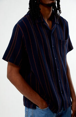 Bunker Striped Waffle Knit Camp Shirt image number 2