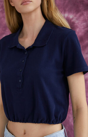 Upcycled Navy Polo Shirt image number 3