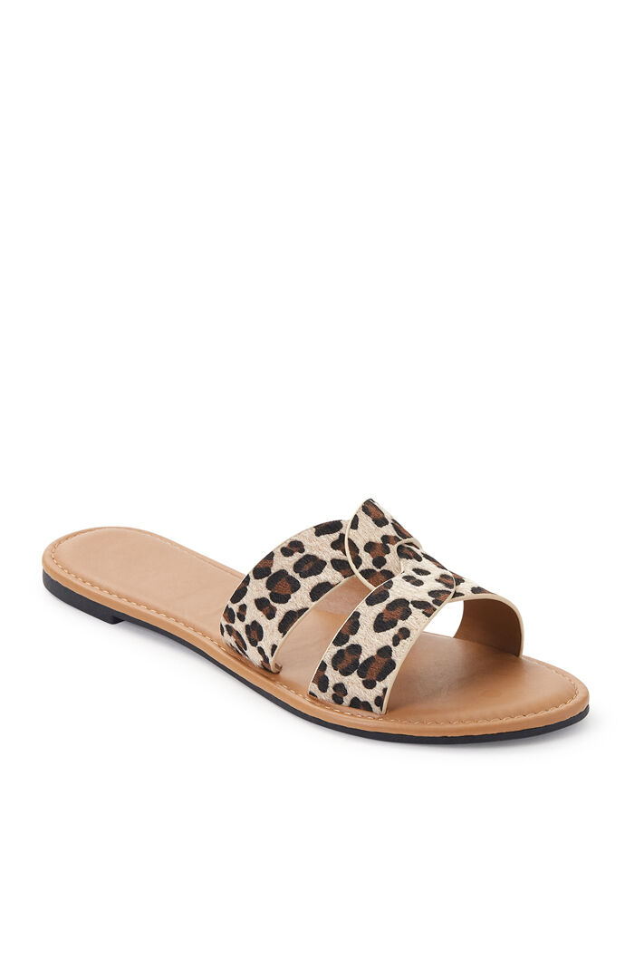 Leopard Slide Sandals