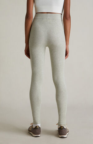 Women's Heather Stone High Power Ribbed Knit Leggings image number 6