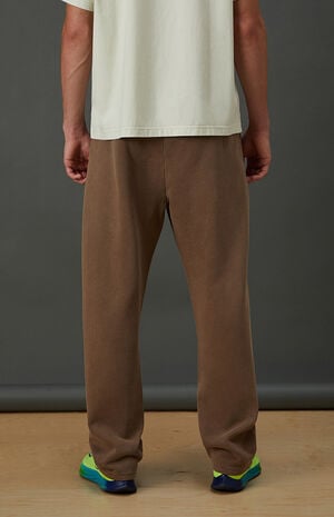 Active Brown Heavyweight Fleece Baggy Sweatpants image number 4