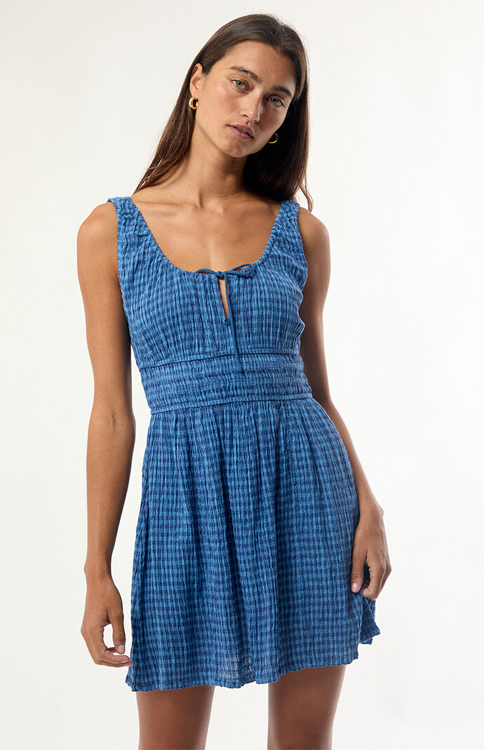 Billabong Twilight Dreamer Plaid Mini Dress
