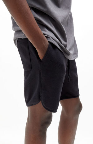 Black French Terry Dolphin Sweat Shorts image number 5