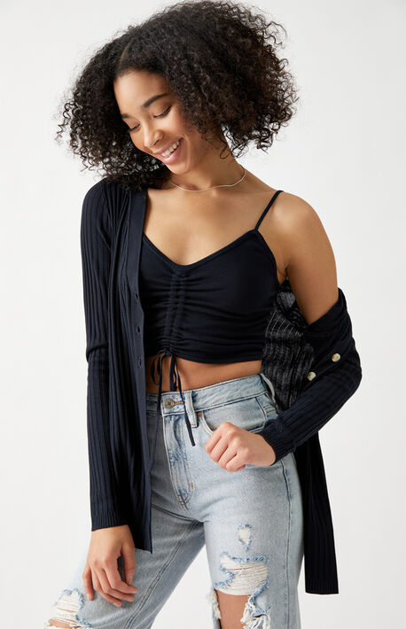 Slinky Cinched Tank Top