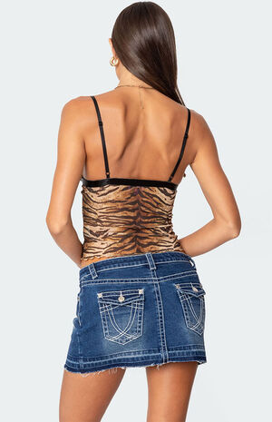 Tiger Printed Mesh Tank Top image number 5