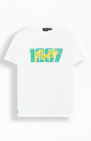 White Classic Fit Logo Jersey T-Shirt image number 1