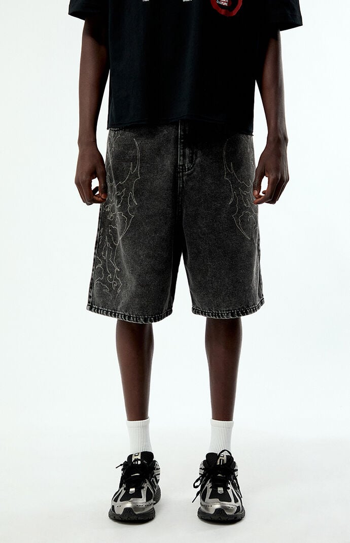 Civil Hostile Bloom Baggy Denim Jorts