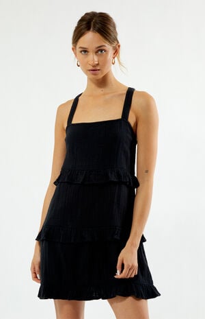 Black Soft Sand Mini Dress