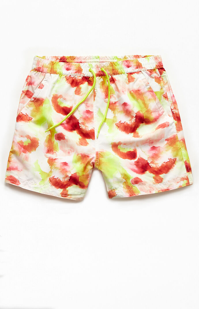 Warm Dye Effect 15" Swim Trunks