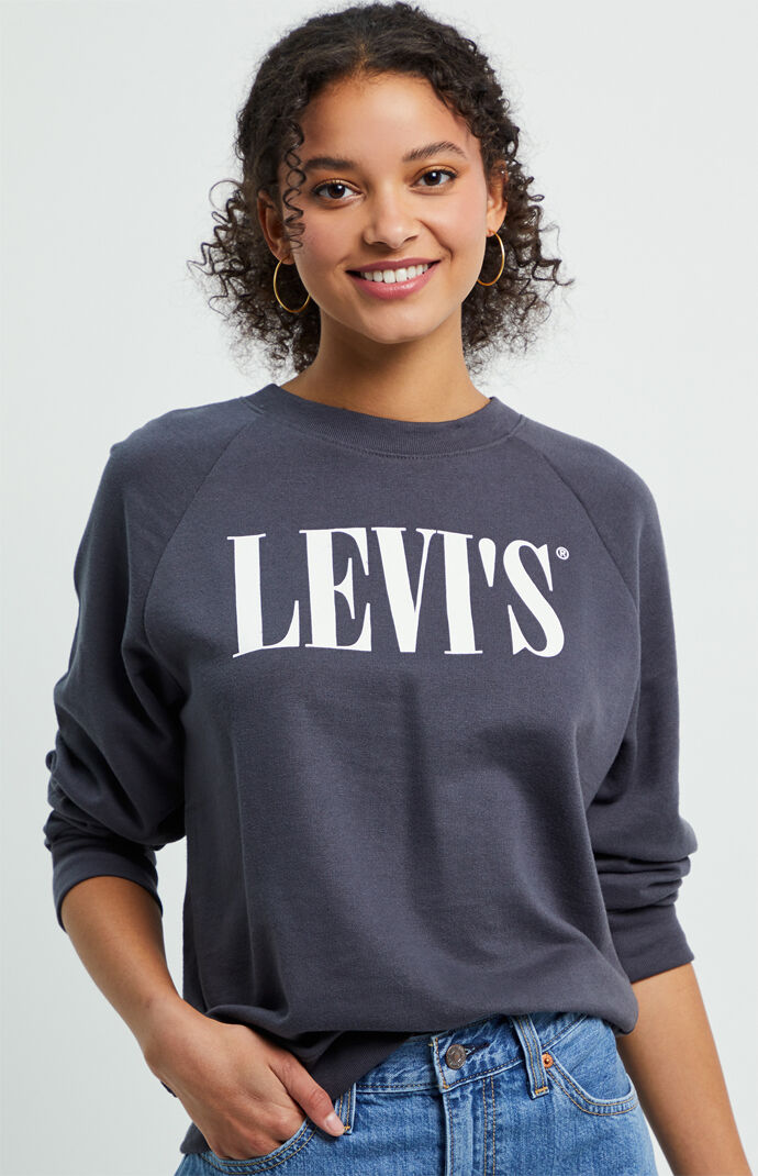 Relaxed Graphic Crew Neck Sweatshirt
