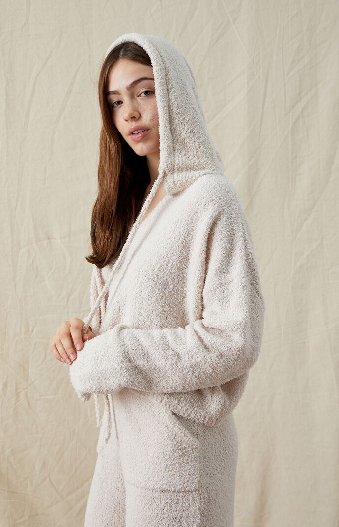 Notched Hooded Sweater